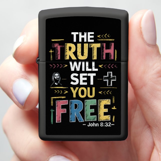 Embrace the Liberating Truth Zippo Lighter (In Hand)