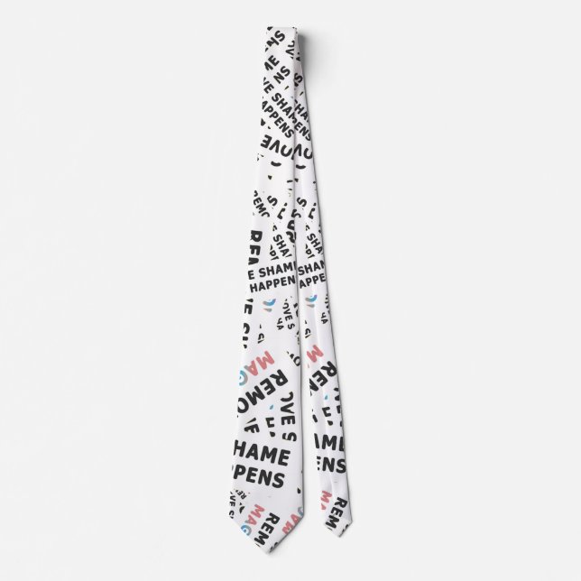 Embrace the Magic Inspirational Phrase Pattern Neck Tie (Front)