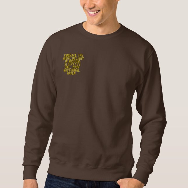 Embrace The Night, Sweater, Gold  Embroidered Sweatshirt (Front)