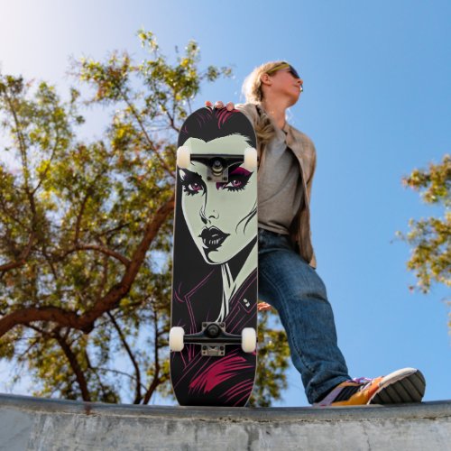 Embrace the Night Vampire Girl  Skateboard