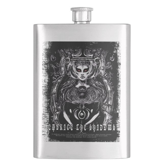 Embrace the Shadows Flask (Front)