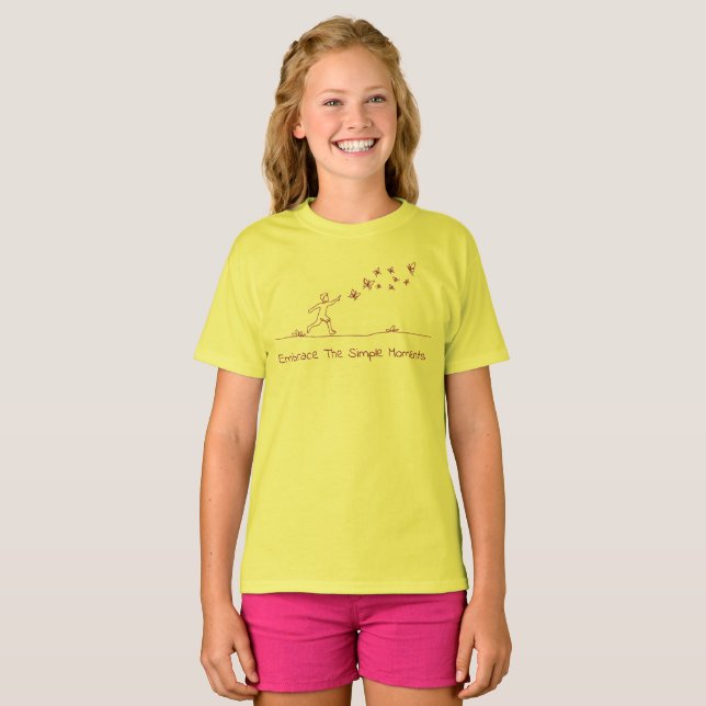 Embrace the Simple Moments - child playing outside T-Shirt (Front Full)