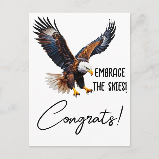 Embrace the Skies! Inspirational graduation card (Front)