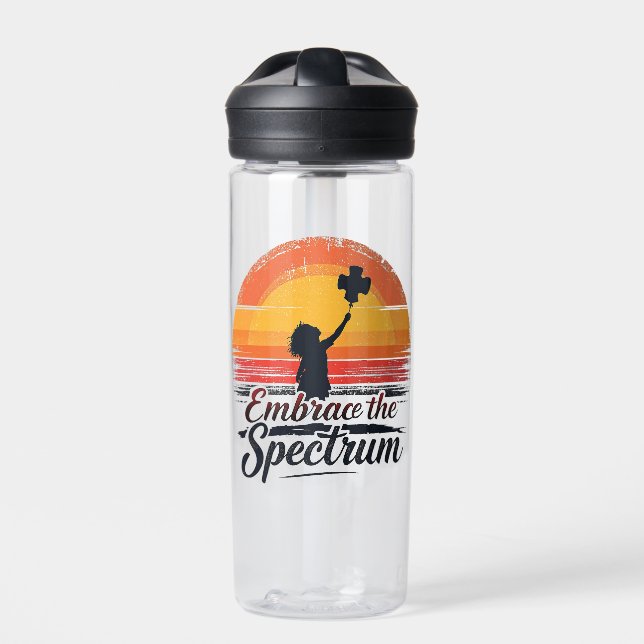 Embrace the Spectrum Autism Awareness  Water Bottle (Front)
