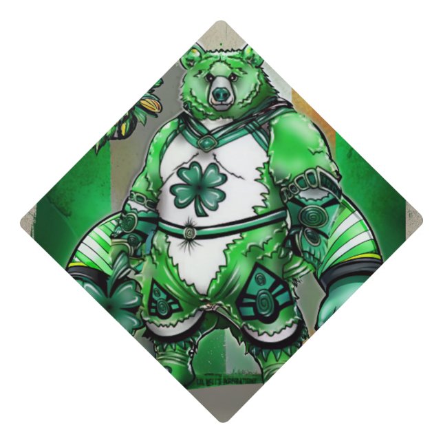 Embrace the Spirit of Ireland St. Patrick's Day Graduation Cap Topper (Front)