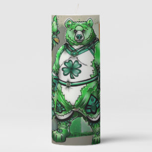 Embrace the Spirit of Ireland St. Patrick's Day Pillar Candle