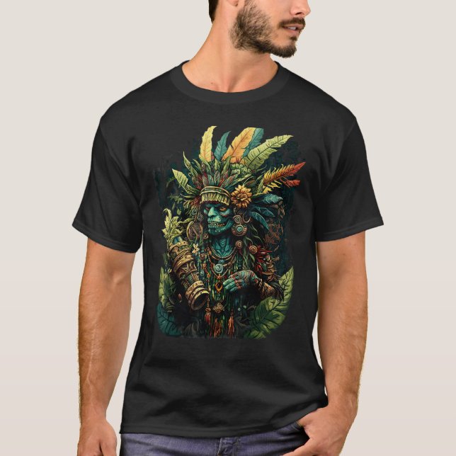 Embrace the Spirit of the Ancients With MayanAztec T-Shirt (Front)