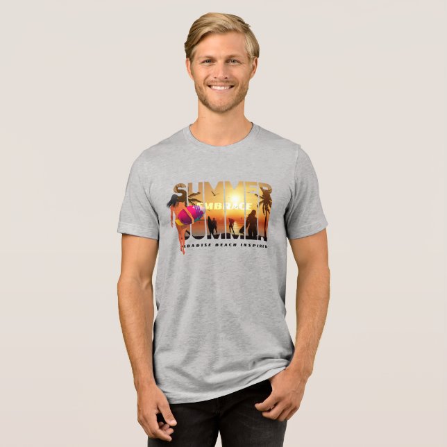 Embrace the Summer | Men Tri-Blend Shirt (Front Full)