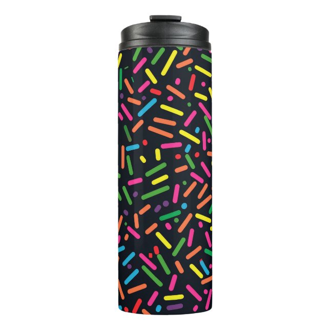 Embrace the Sweetness with Our Donut Sprinkles  Thermal Tumbler (Front)