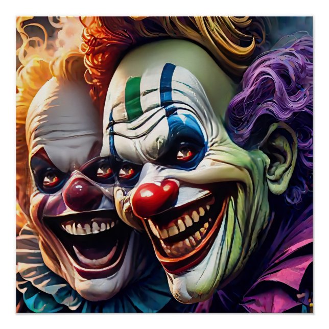  Embrace the Thrill of the Creepy Clowns Poster (Front)