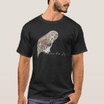 Embrace The Wild Owl Bird Watercolor Quote T-shirt at Zazzle