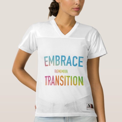 Embrace translation  womens football jersey