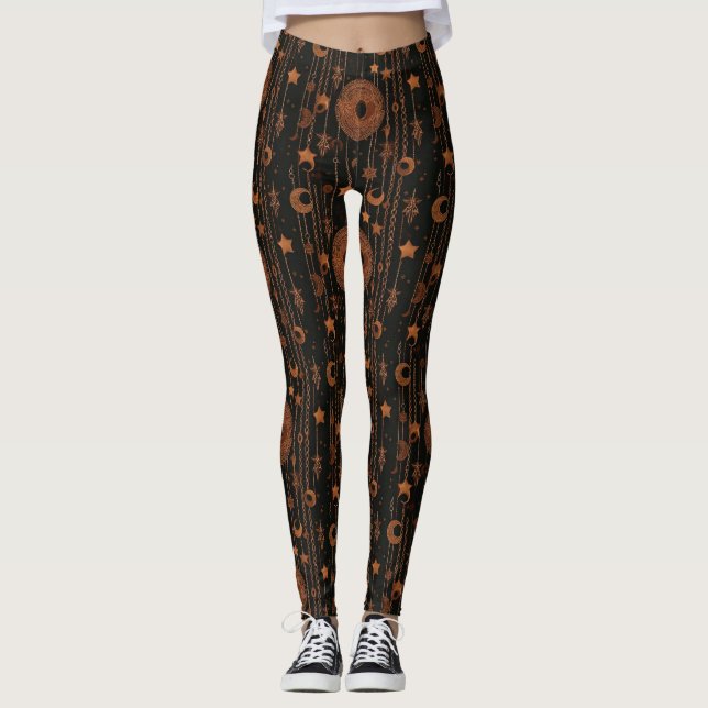 Embrace Your Inner Boho with Hippy-Inspired Leggings (Front)