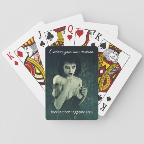 embrace your inner darkness vampire playing cards