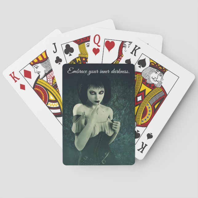 embrace your inner darkness vampire poker cards (Back)