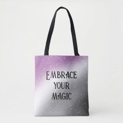 Embrace Your Magic Ace Pride Sparkle Gradient Tote Bag