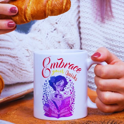 Embrace Your Quirks Womens Empowering Affirmation Coffee Mug