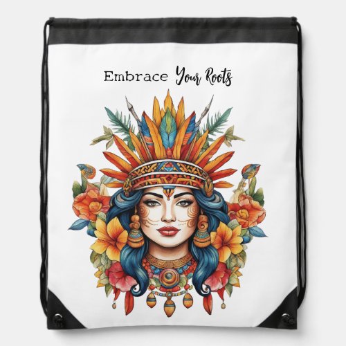 Embrace Your Roots Drawstring Backpack