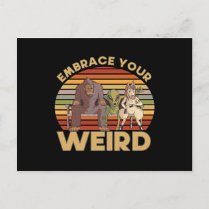 Embrace Your Weird Alien Postcard