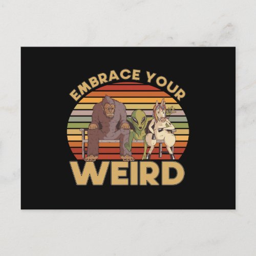 Embrace Your Weird Alien Postcard