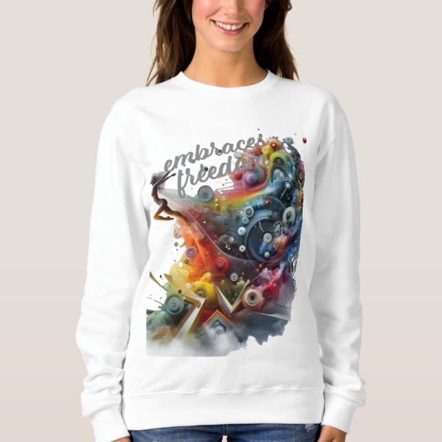 embraces freedom 25 sweatshirt (Front)