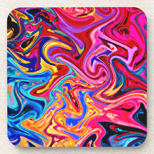 Embracing Abstraction for Visual Impact Beverage Coaster (Front)