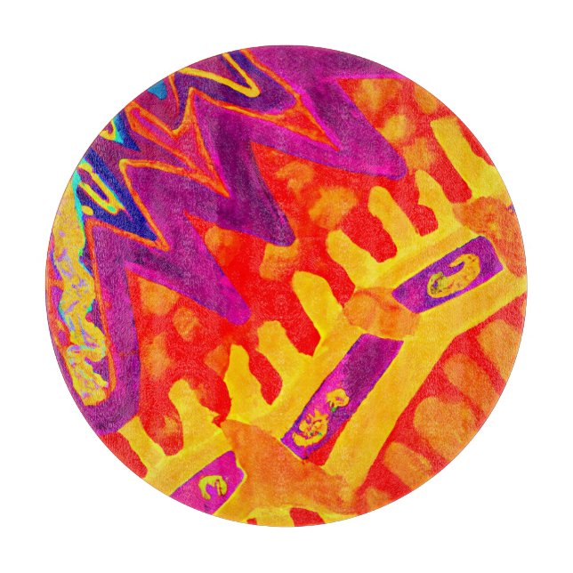 Embracing Colorful Pattern Design Cutting Board (Front)