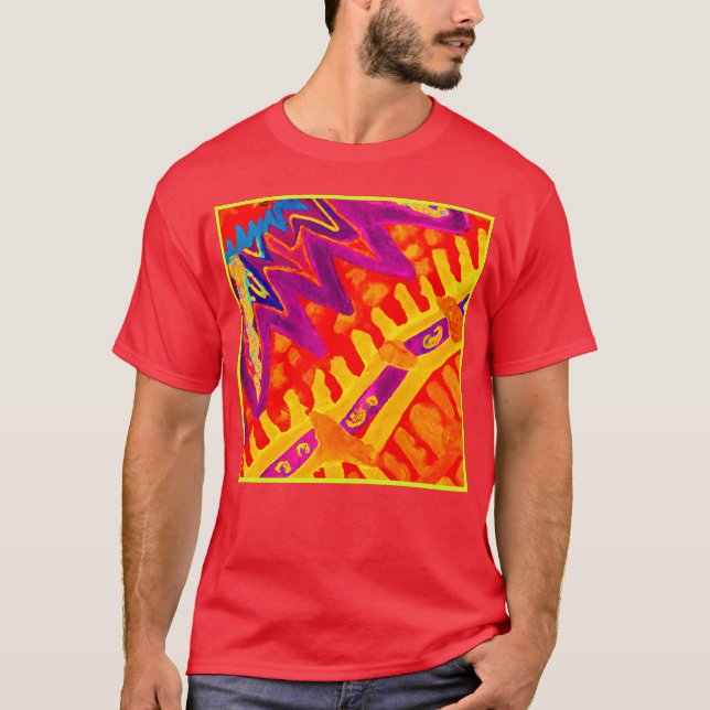 Embracing Colorful Pattern Design T-Shirt (Front)