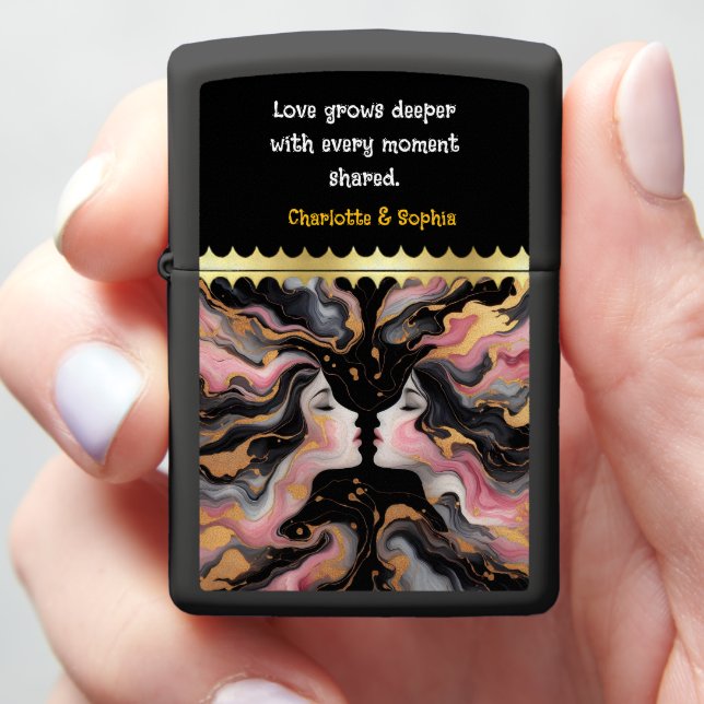 Embracing Colorful Souls in Harmony.  Zippo Lighter (In Hand)