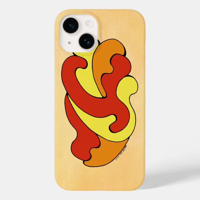 Embracing Curves (Yellow, Red, Orange) Case-Mate iPhone Case (Back)