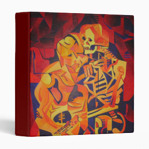 Embracing Death Colorful Geometric Art 3 Ring Binder