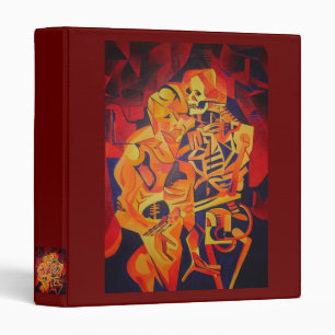 Embracing Death Colorful Geometric Art Binder