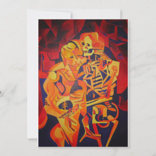 Embracing Death Colorful Geometric Art Card