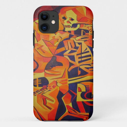 Embracing Death Colorful Geometric Art iPhone 11 Case