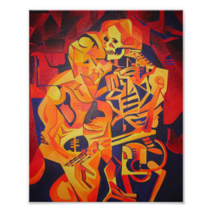 Embracing Death Colorful Geometric Art Photo Print
