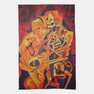 Embracing Death Colorful Geometric Art Towel