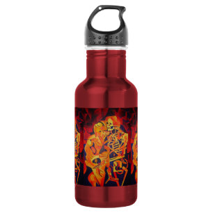 Embracing Death Colorful Geometric Art Water Bottle