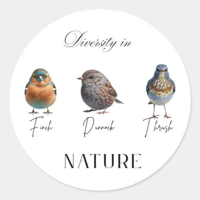 Embracing Diversity: Celebrate Nature's Harmony Classic Round Sticker (Front)