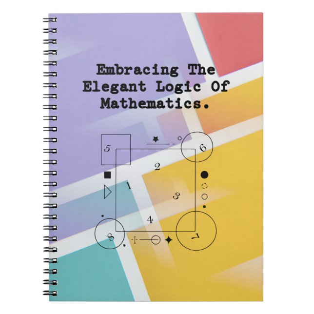 Embracing Elegant Math Logic | Beauty of Numbers Notebook (Front)