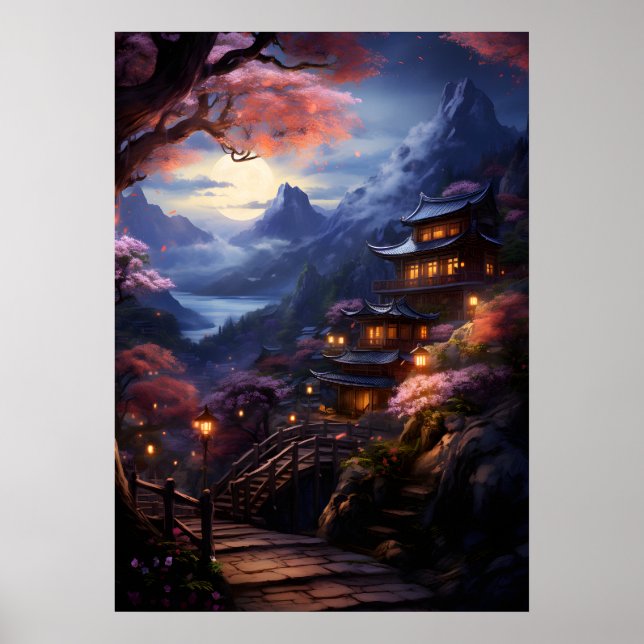Embracing Japanese Culture Art Painting  Poster (Front)