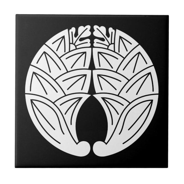 Embracing japanese gingers ceramic tile (Front)