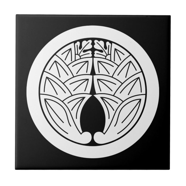 Embracing Japanese gingers in a circle Ceramic Tile (Front)