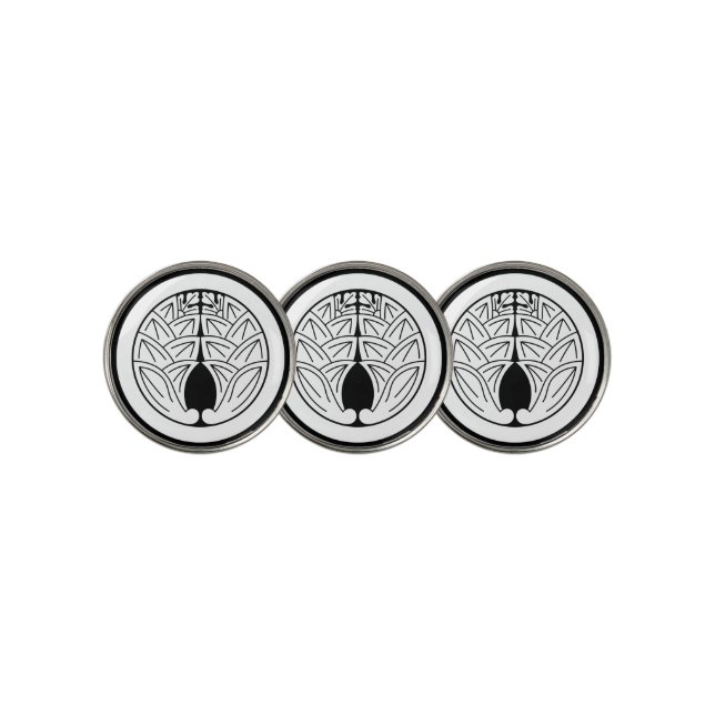 Embracing Japanese gingers in a circle Golf Ball Marker (3 Up)