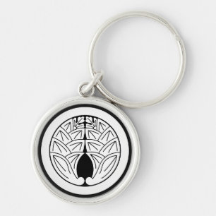 Embracing Japanese gingers in a circle Keychain