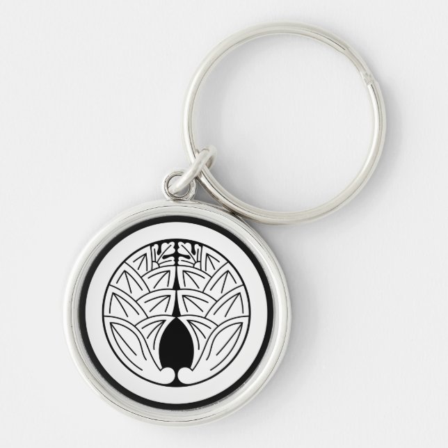 Embracing Japanese gingers in a circle Keychain (Front)