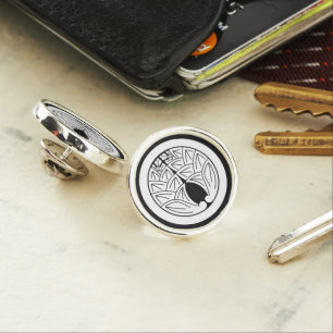 Embracing Japanese gingers in a circle Lapel Pin