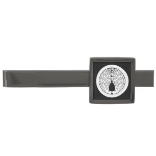 Embracing japanese gingers in circle gunmetal finish tie bar
