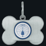Embracing japanese gingers in circle pet name tag<br><div class="desc">This KAMON is called "Maru ni daki myoga" in Japan.</div>
