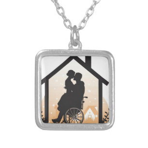 Embracing Love / Abraçando o Amor Silver Plated Necklace