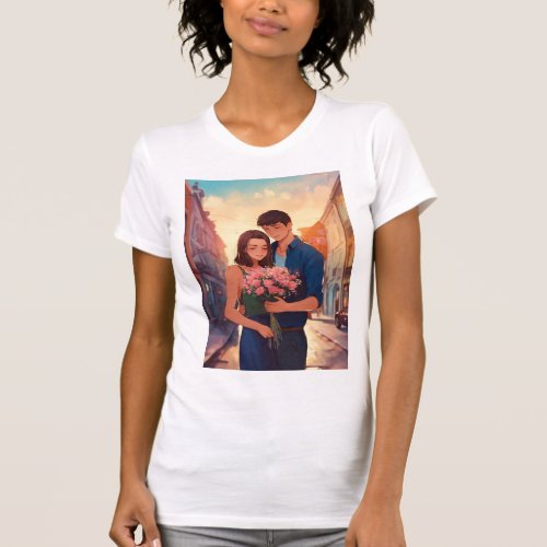 Embracing Love Celebrating Rose Day with Blooms  T_Shirt